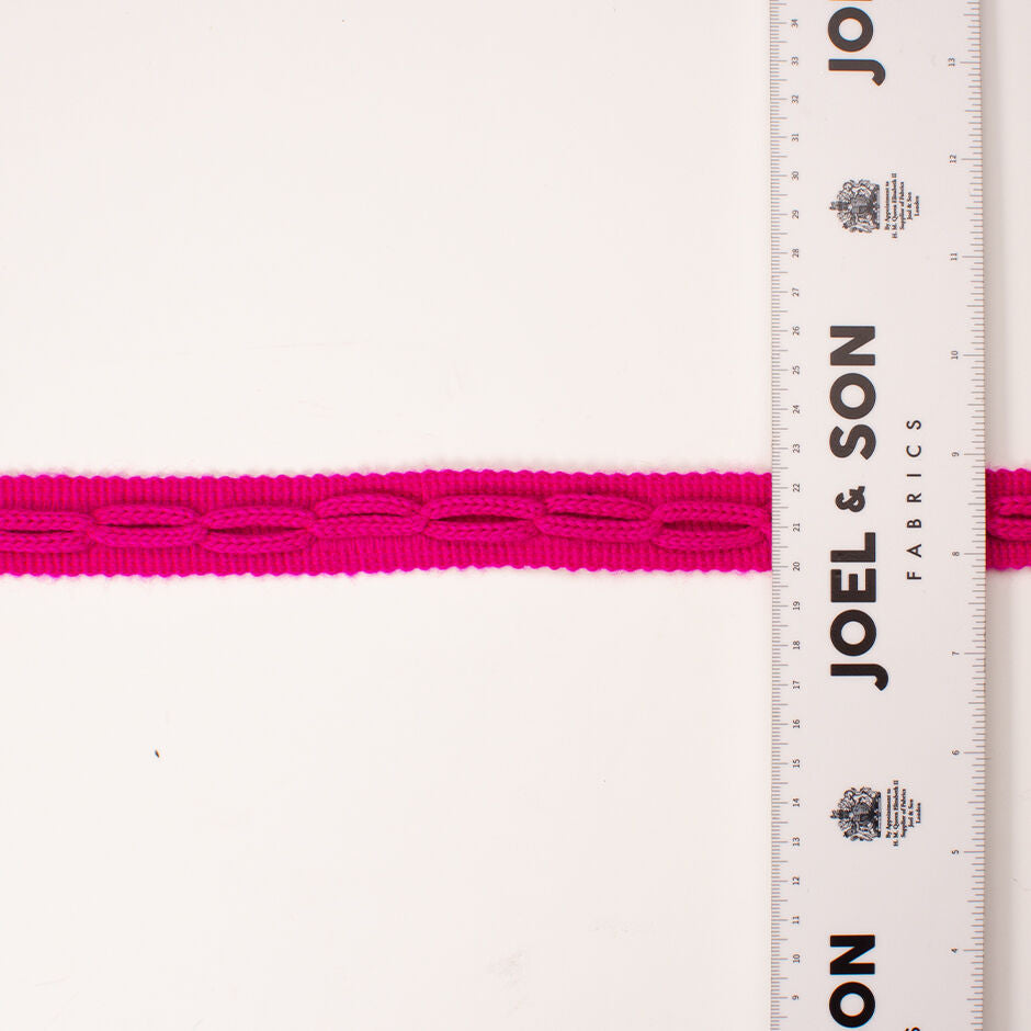 Fuchsia Pink Knitted Trim