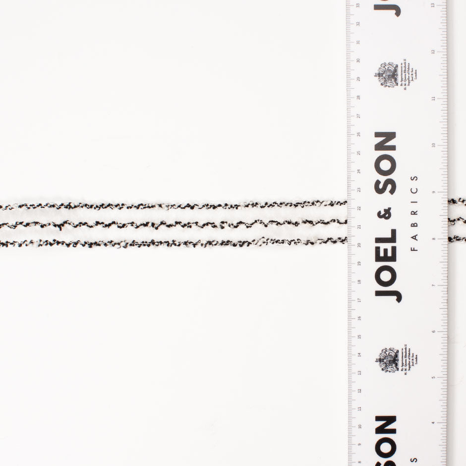 Black & White 3 Strand Organza Trim