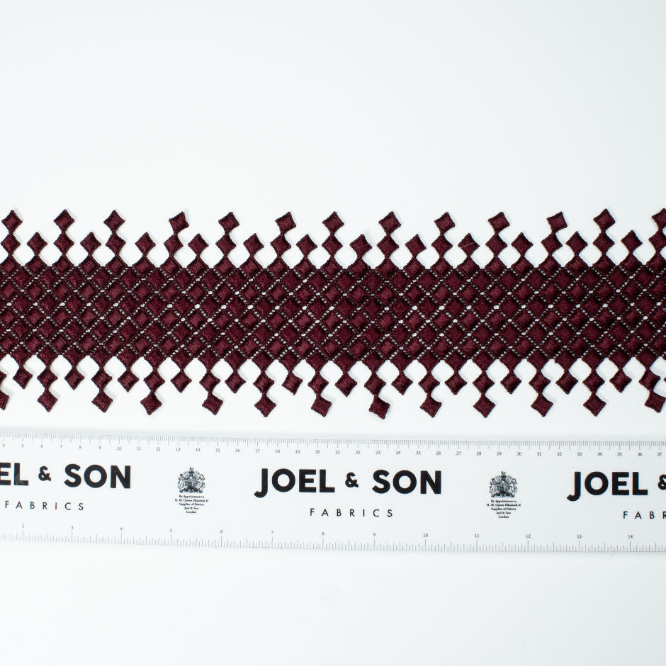 Rich Bordeaux Woven Lacquered Trim