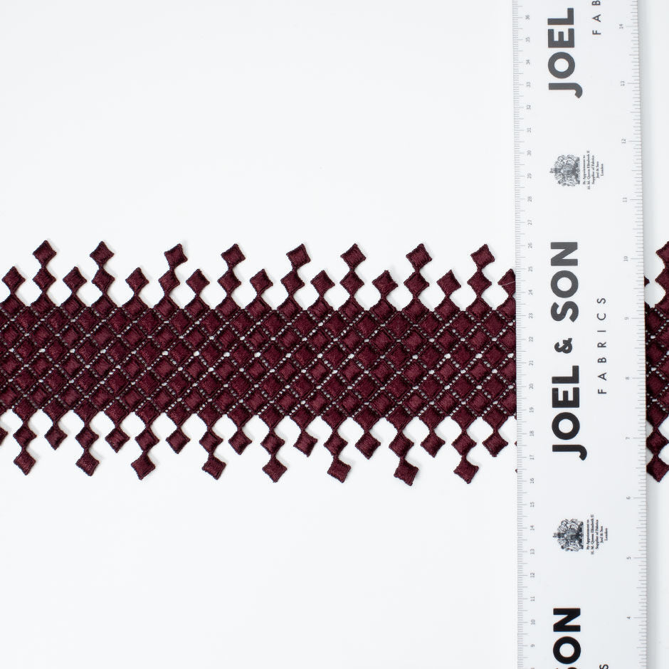 Rich Bordeaux Woven Lacquered Trim