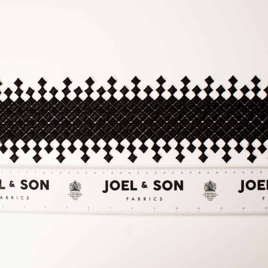 Black Woven Lacquered Trim