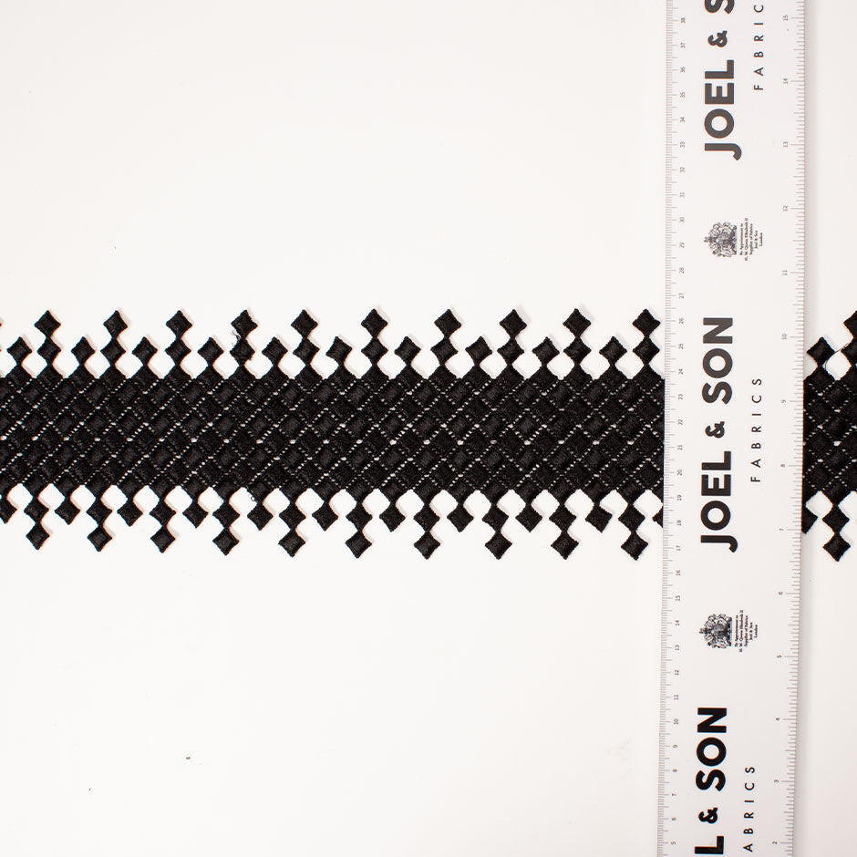 Black Woven Lacquered Trim