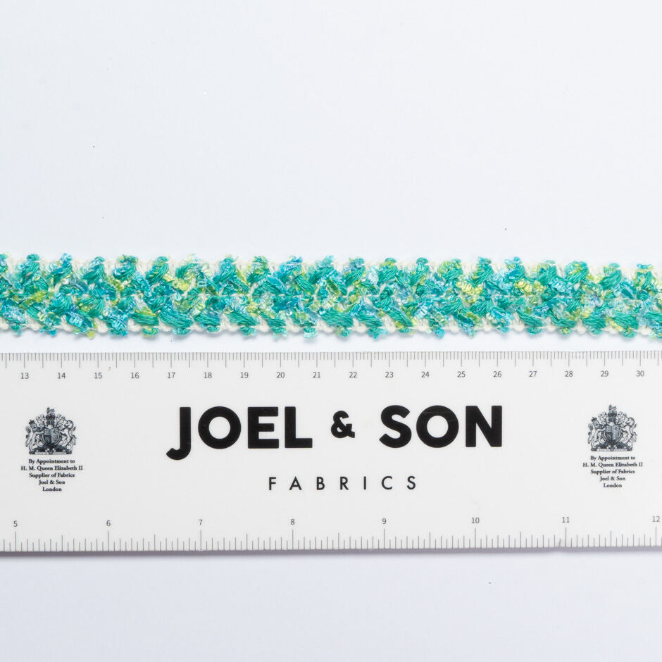Teal Green & Blue Woven Trim