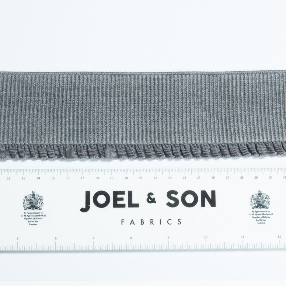 Wide Grey Ribbed Stretch Cuff Trim
