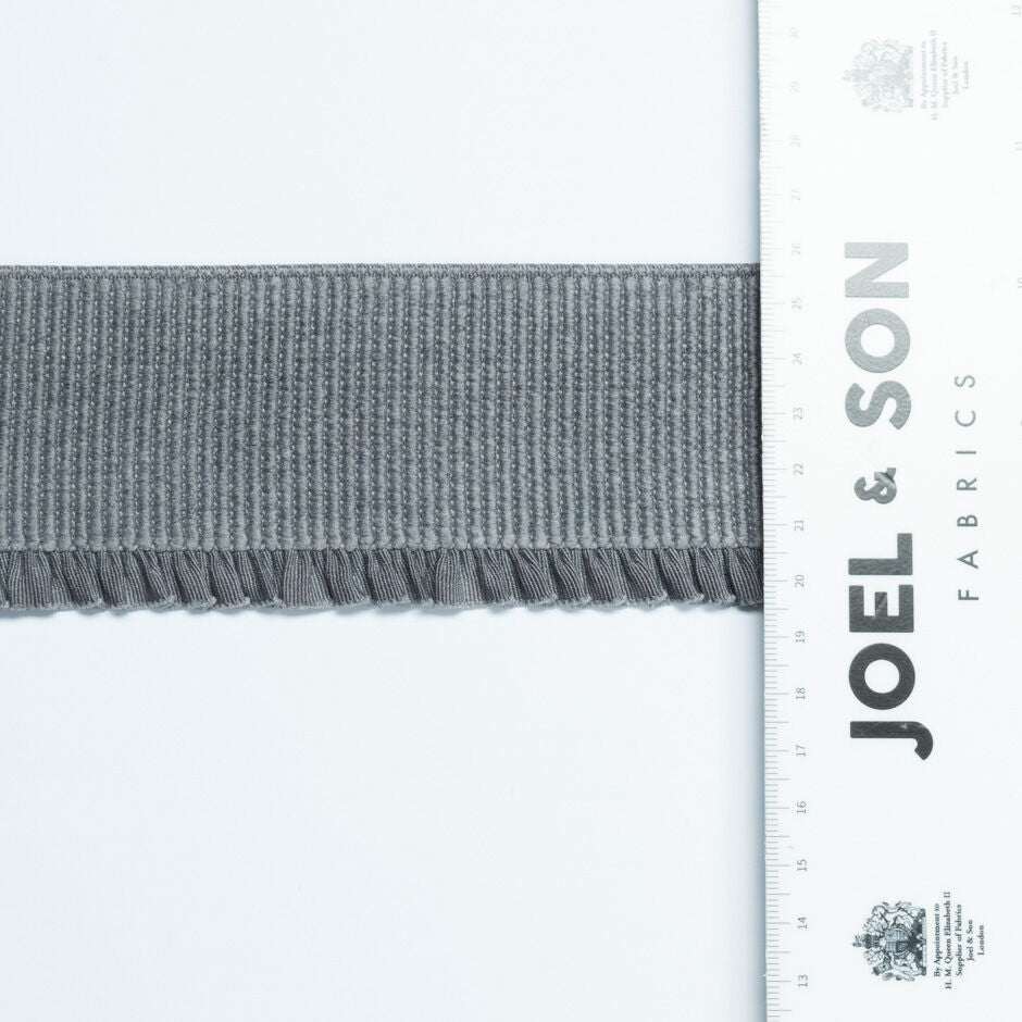 Wide Grey Ribbed Stretch Cuff Trim