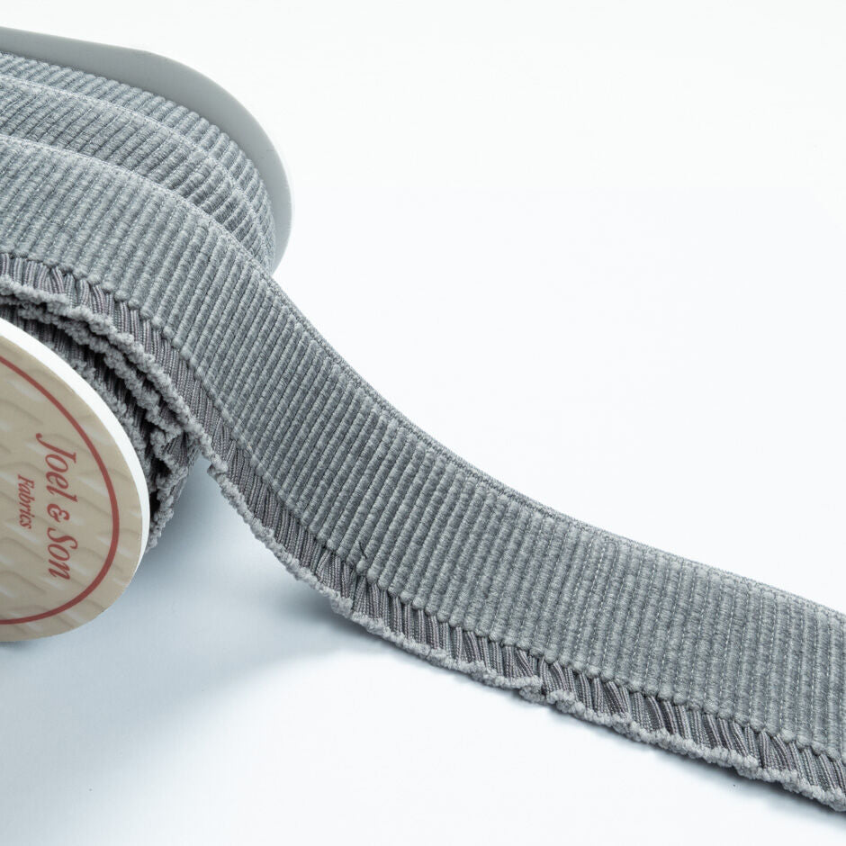 Grey Ribbed Stretch Cuff Trim