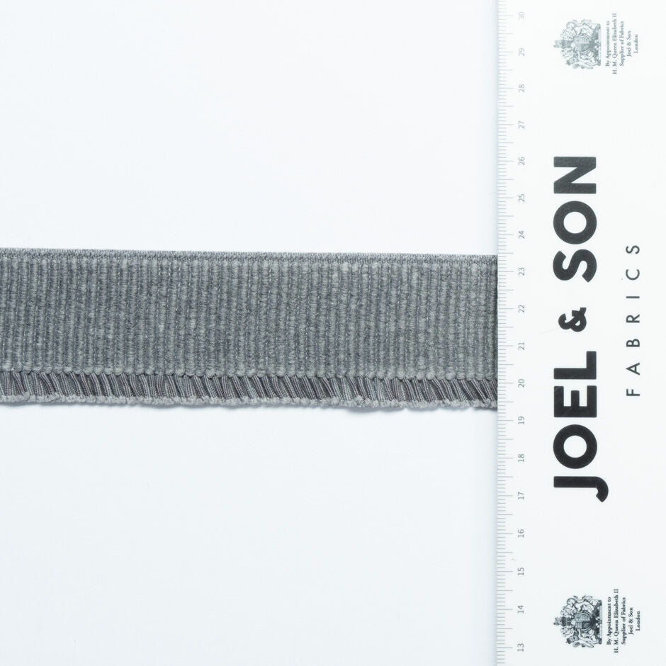 Grey Ribbed Stretch Cuff Trim