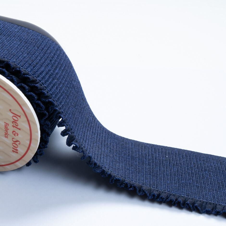 Navy Blue Wide Ribbed Stretch Cuff Trim