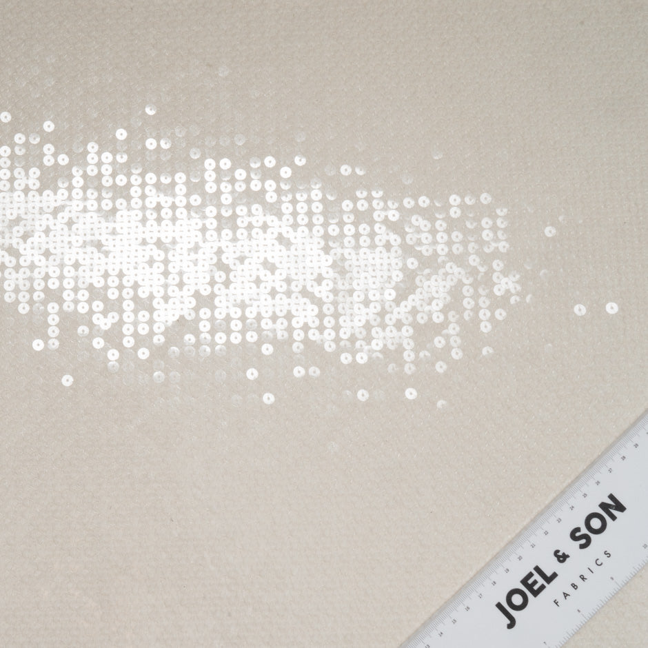 Champagne Sequinned Stretch Tulle