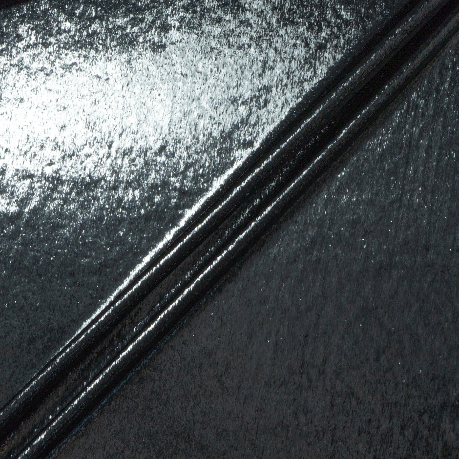 Black Metallic Panné Velvet