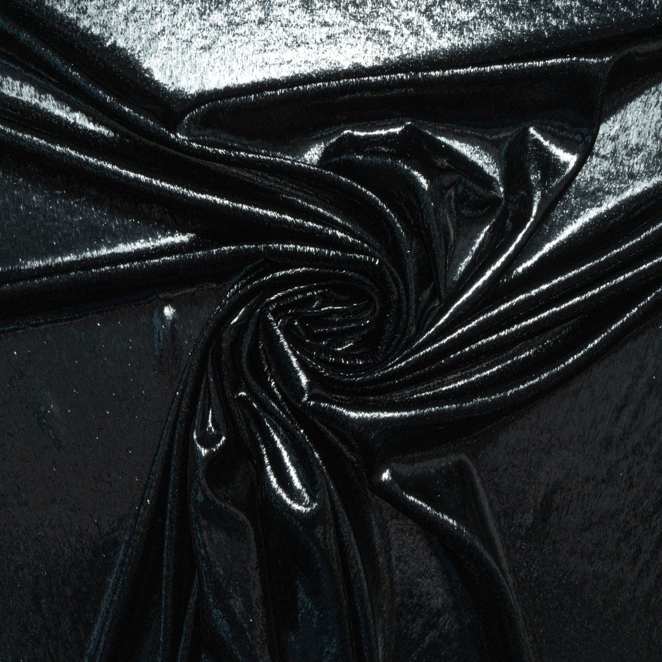 Black Metallic Panné Velvet