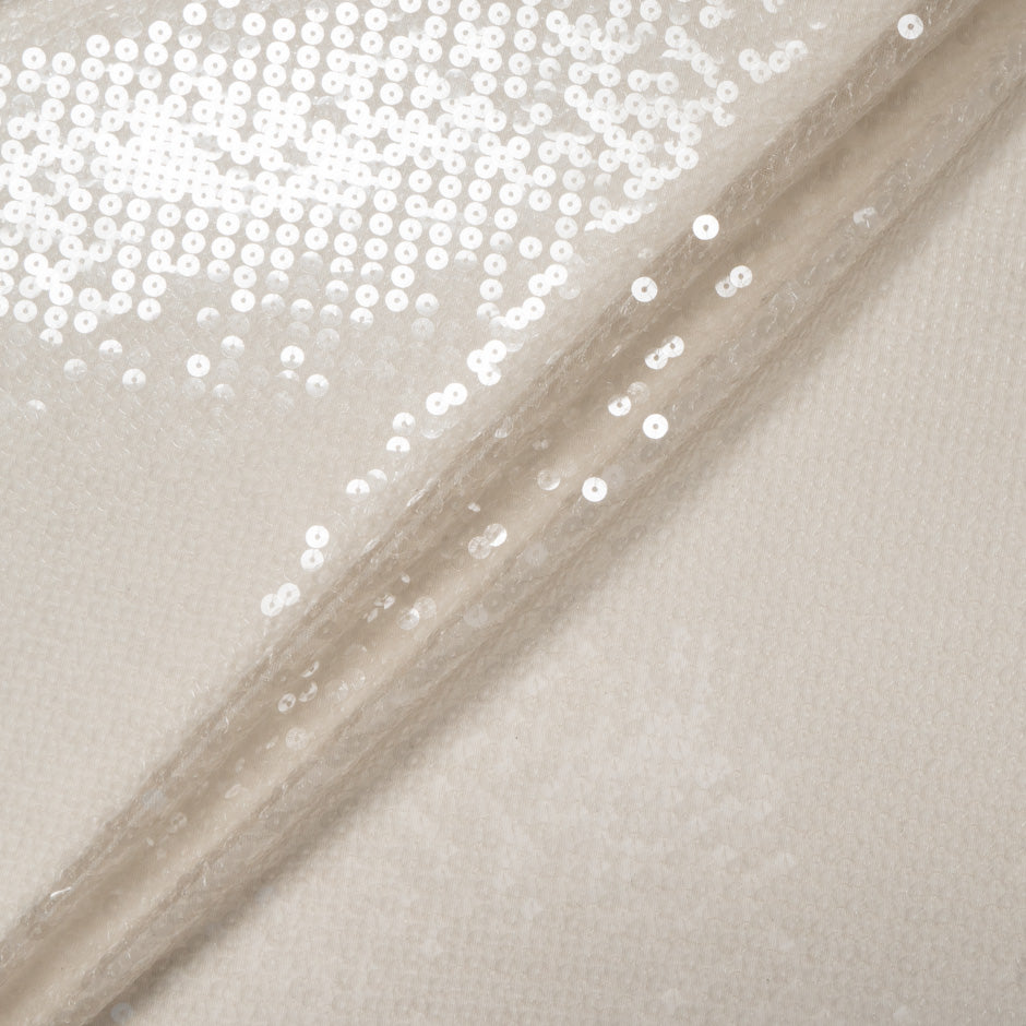 Champagne Sequinned Stretch Tulle