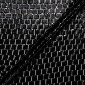 Black 'Square' Metallic Devoré Velvet