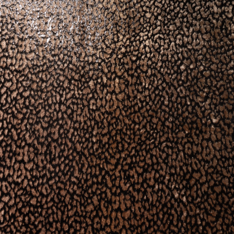 Brown/Black Metallic 'Animal' Panné Velvet