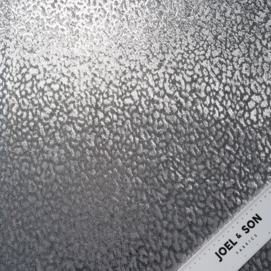 Silver Metallic 'Animal' Panné Velvet