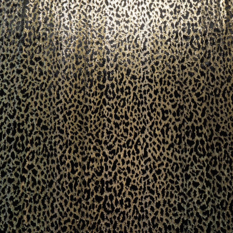 Black/Gold Metallic 'Animal' Panné Velvet