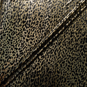 Black/Gold Metallic 'Animal' Panné Velvet