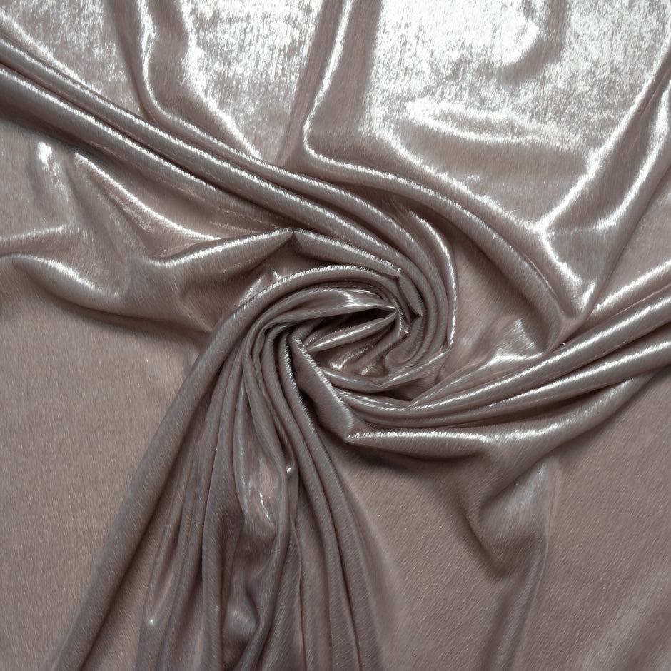 Soft Beige Metallic Panné Velvet