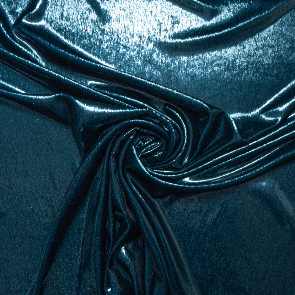 Teal Green Metallic Panné Velvet