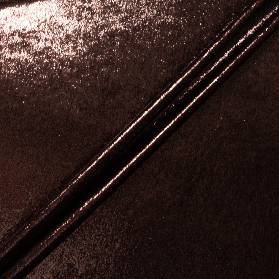 Chocolate Brown Metallic Panné Velvet