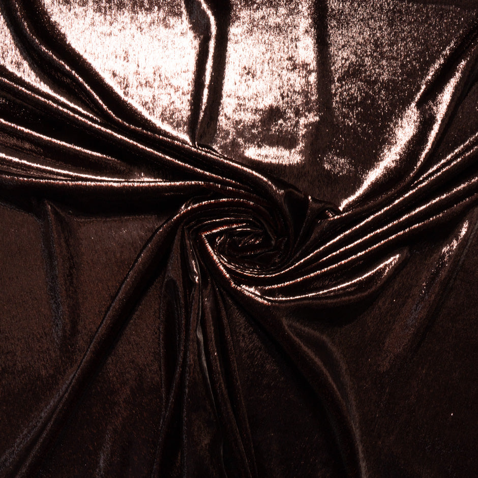 Chocolate Brown Metallic Panné Velvet