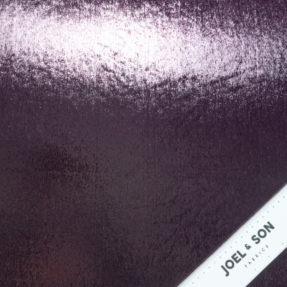 Dark Plum Metallic Panné Velvet