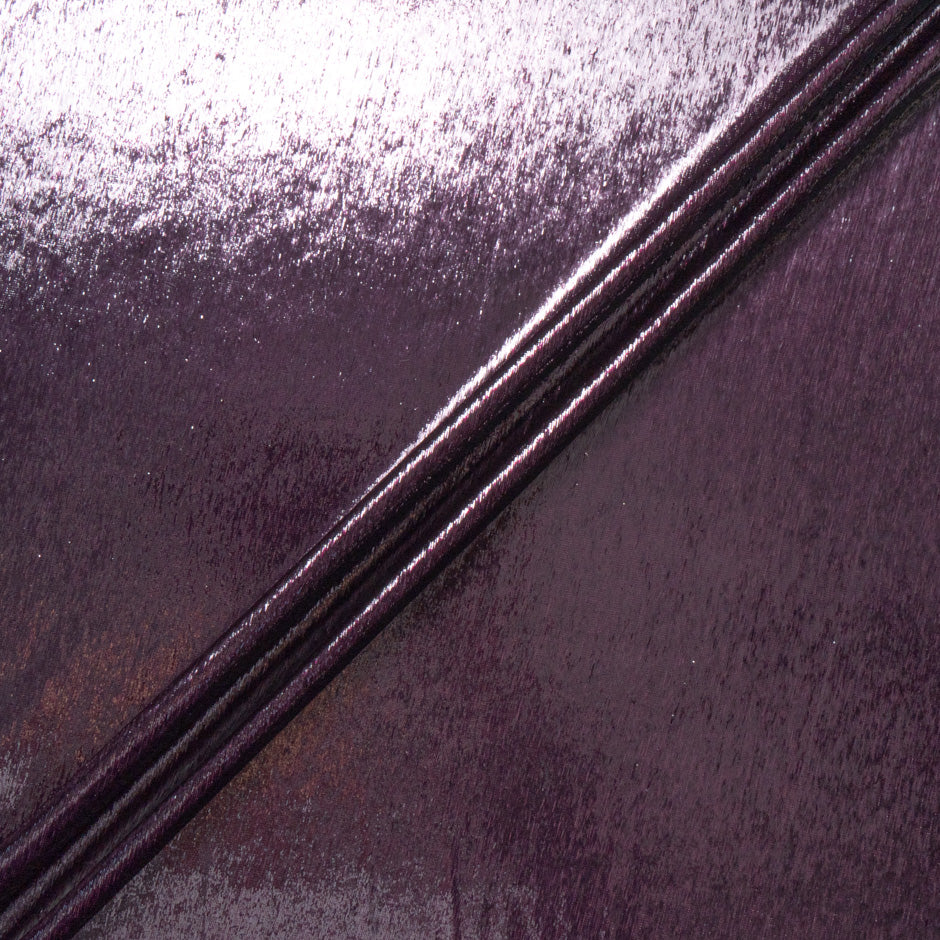 Dark Plum Metallic Panné Velvet
