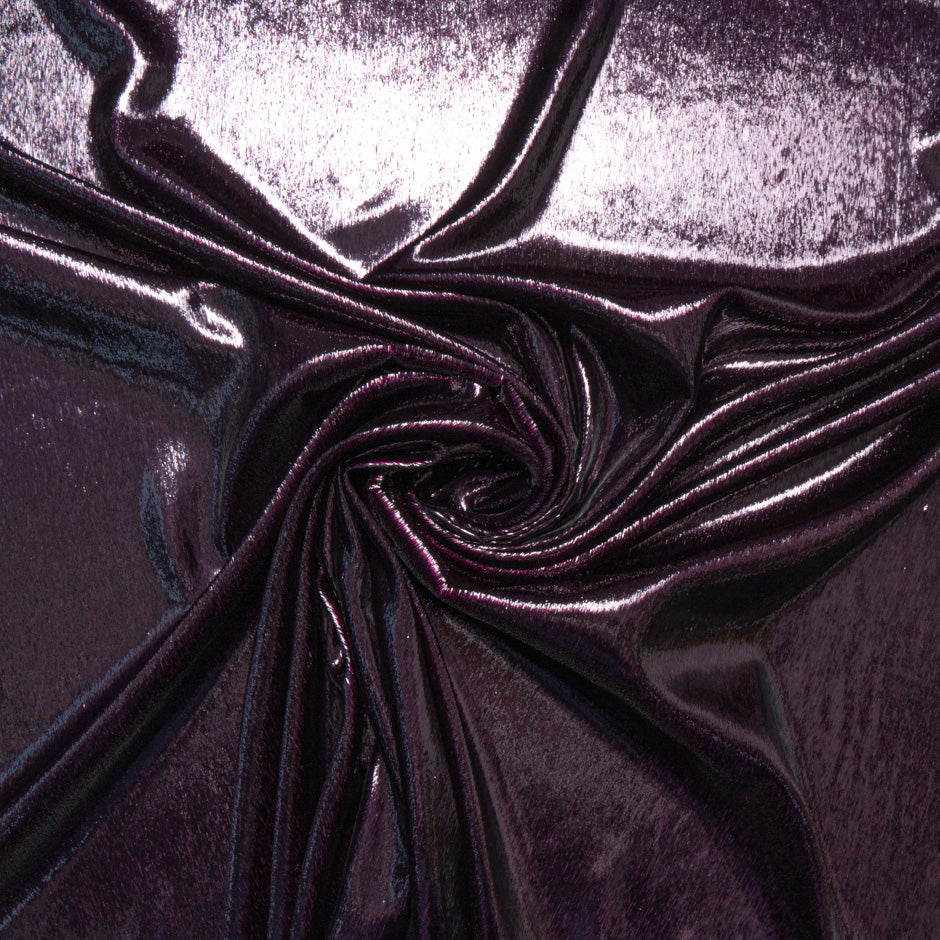 Dark Plum Metallic Panné Velvet