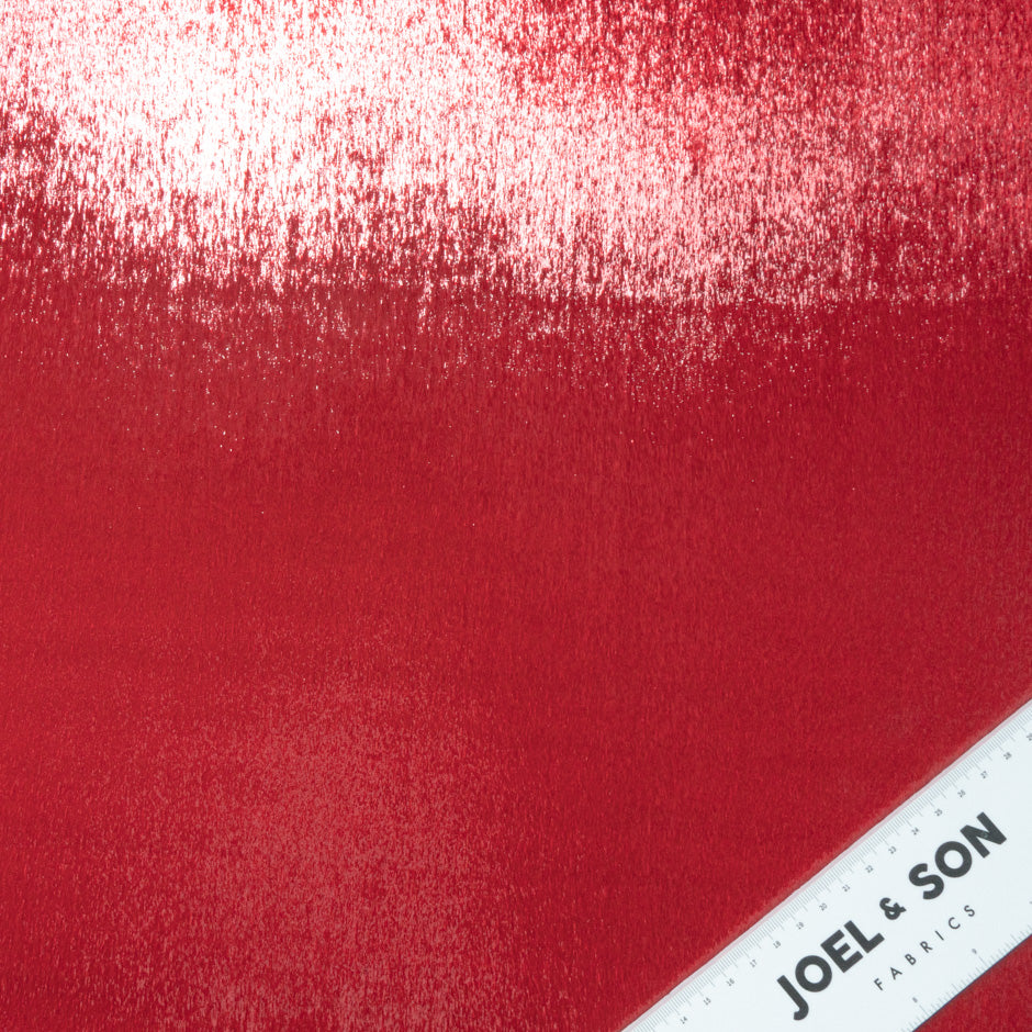 Bright Red Metallic Panné Velvet