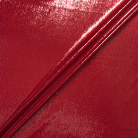 Bright Red Metallic Panné Velvet