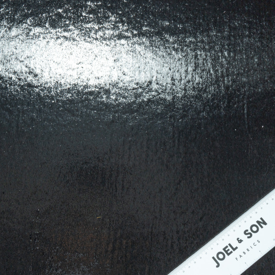 Black Metallic Panné Velvet